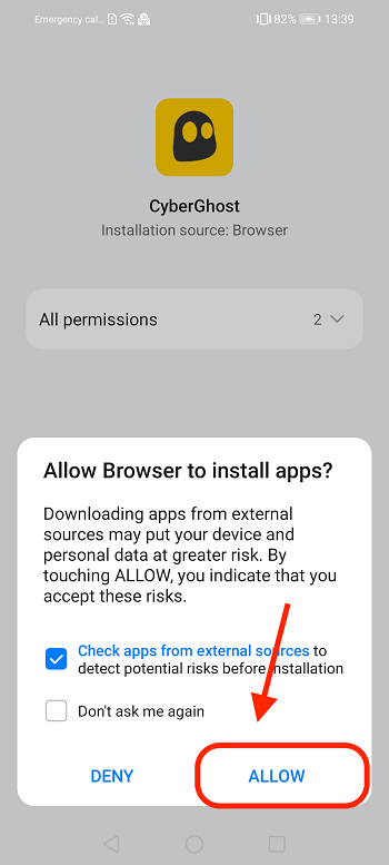 Set Up CyberGhost VPN for Android via APK File Support Center