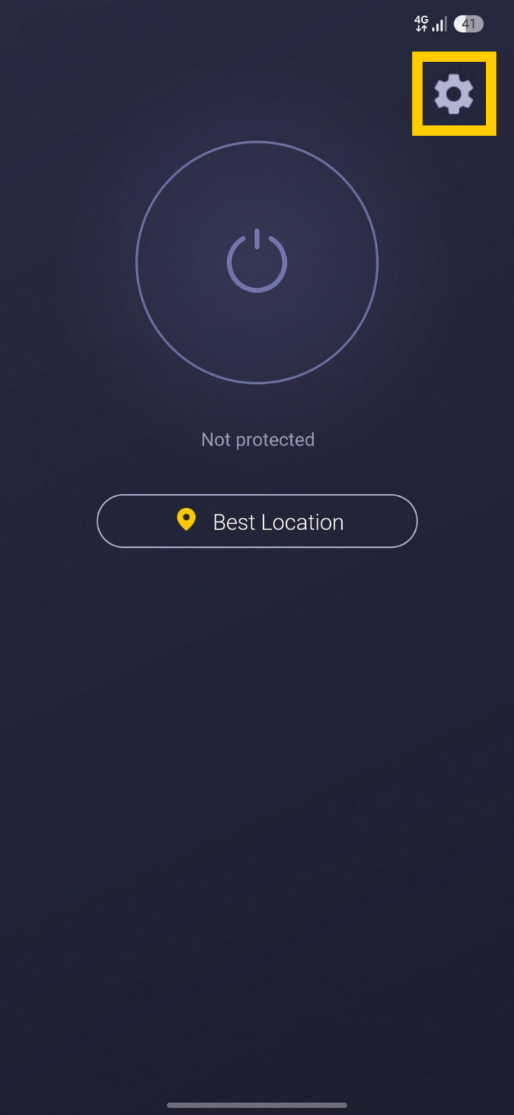 CyberGhost VPN settings menu navigation on Android.