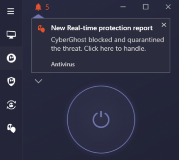 Intego antivirus showing the protection report notification.