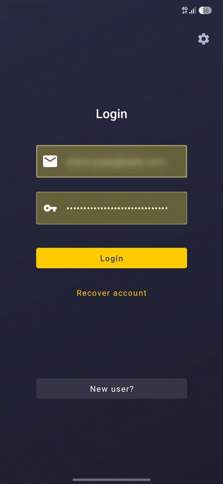 Écran de connexion de l'application CyberGhost VPN.