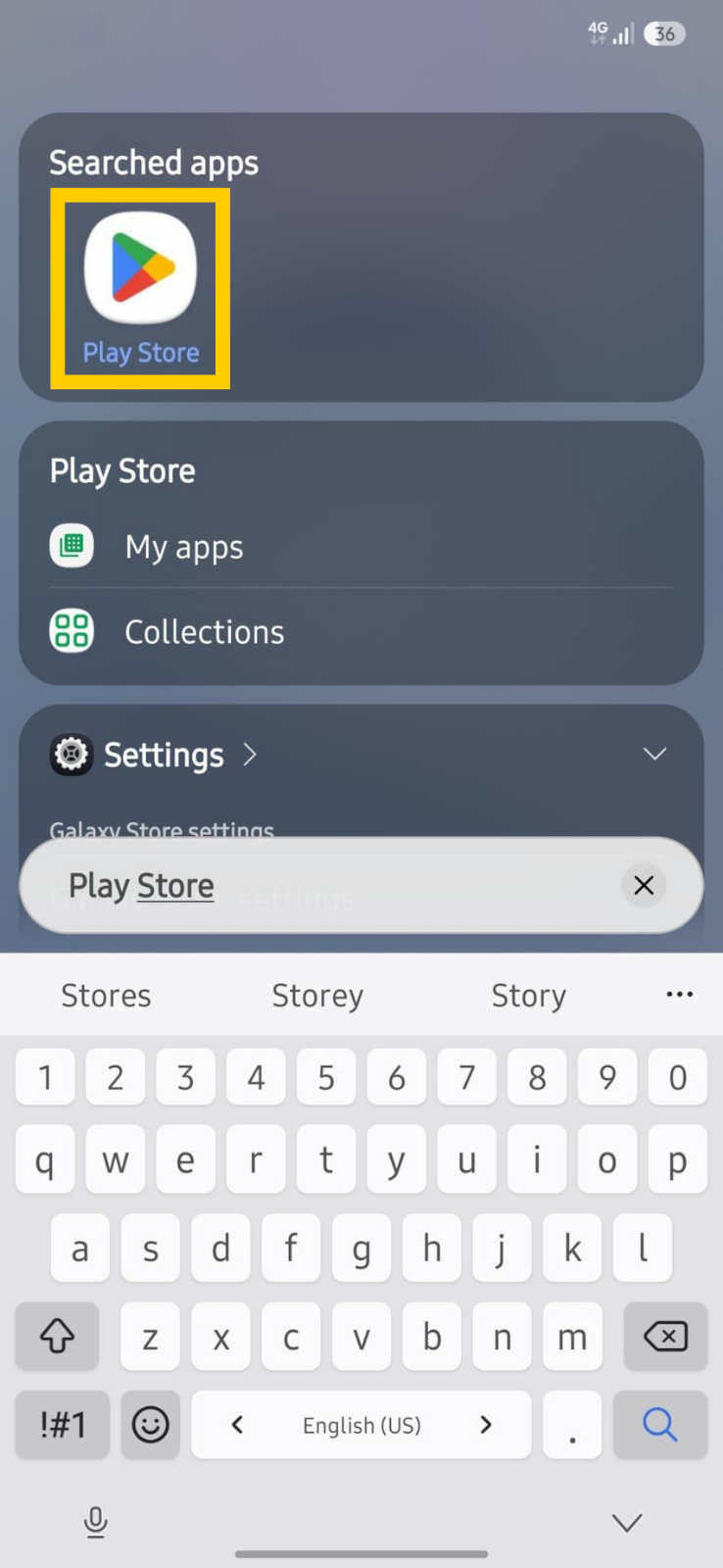 Das App-Symbol im Play Store auf Android.