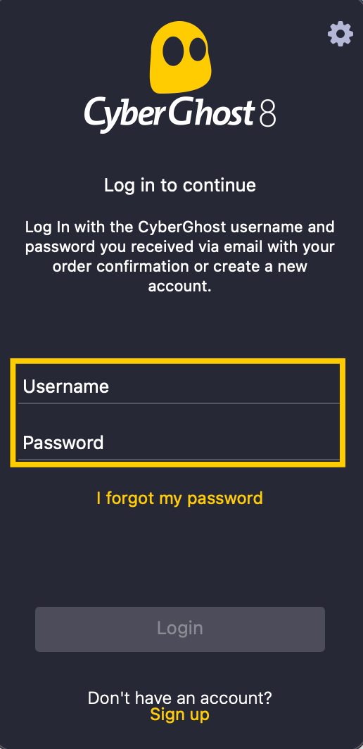 The CyberGhostVPN app for macOS, showing a trial timer at the top.